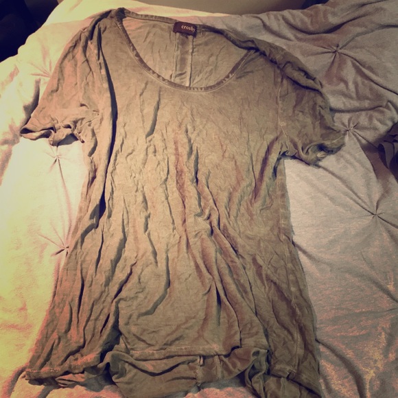 Faded olive green t-shirt - Picture 1 of 3